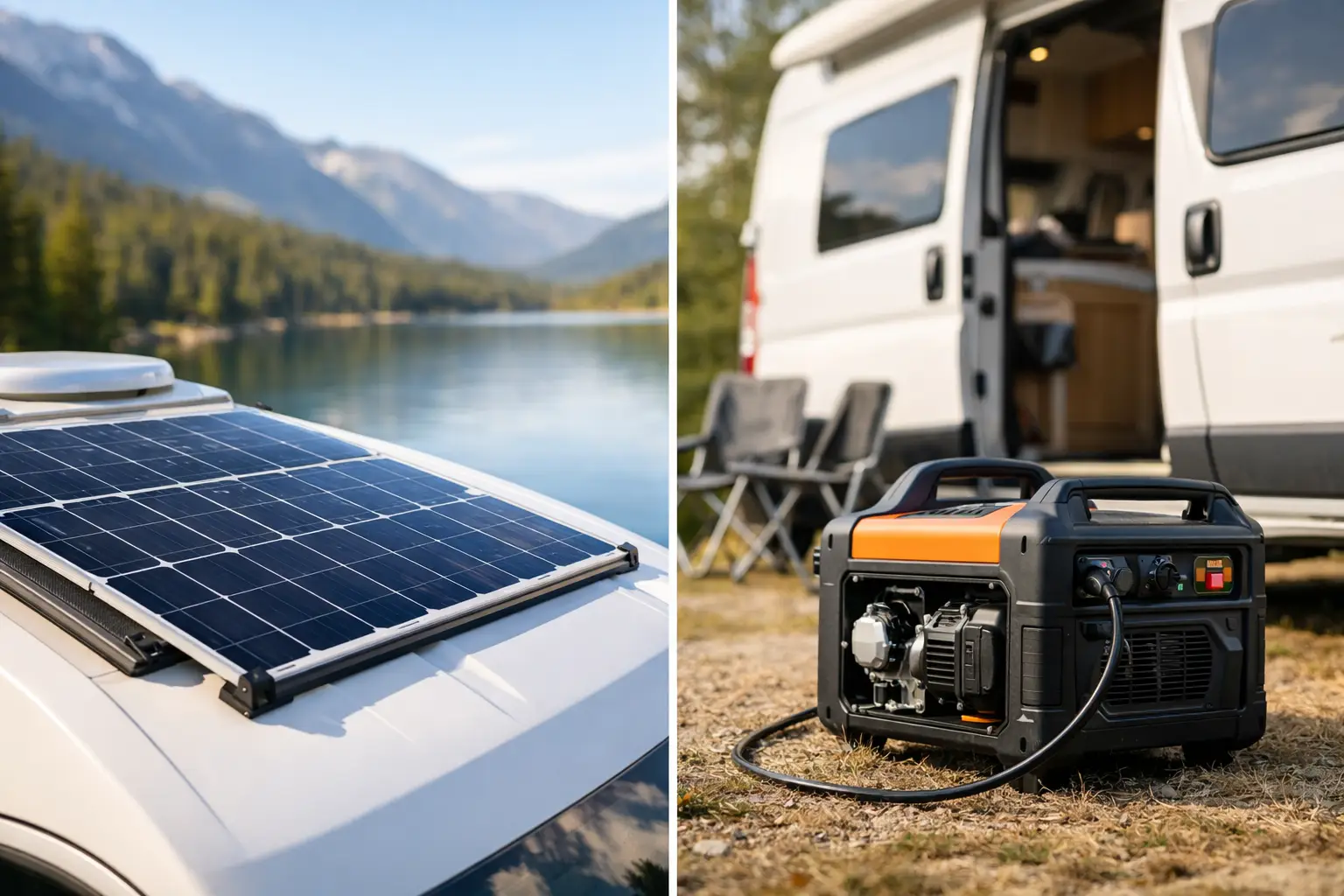 Panele solarne czy generator w kamperze?